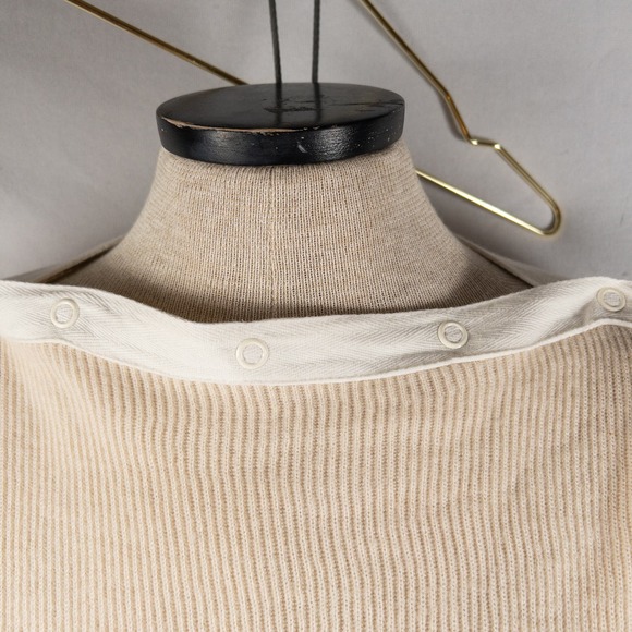 NWT Alexander Wang Merino Wool One-Shoulder Rib-Knit Pullover Sweater Snap XS - Picture 4 of 9